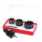 Small hole cutter kit for automotive hole making
