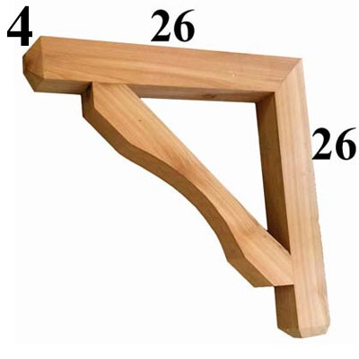 Cedar Wood Bracket, Style - G02