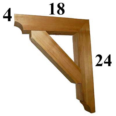 Cedar Wood Bracket, Style - G08