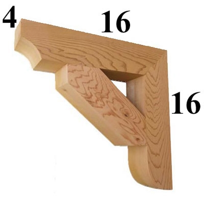 Cedar Wood Bracket, Style - G12