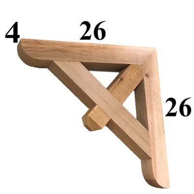 Cedar Wood Bracket, Style - G20