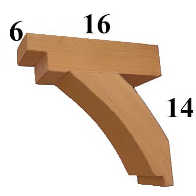 Cedar Wood Bracket, Style - G32