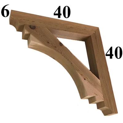 Cedar Wood Bracket, Style - G35