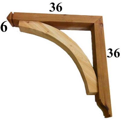 Cedar Wood Bracket, Style - G49