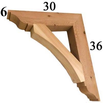 Cedar Wood Bracket, Style - G53