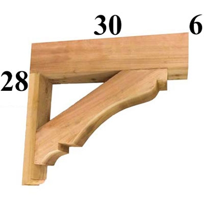 Cedar Wood Bracket, Style - G55