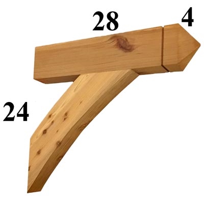 Cedar Wood Bracket, Style - G59