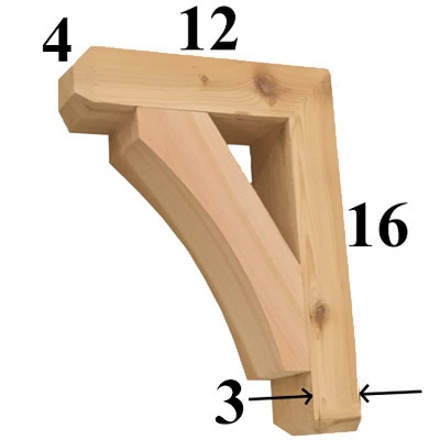 Cedar Wood Bracket, Style - G63