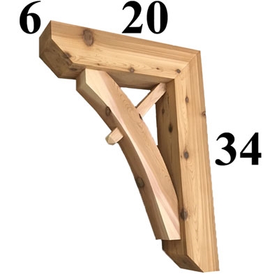 Cedar Wood Bracket, Style - G65