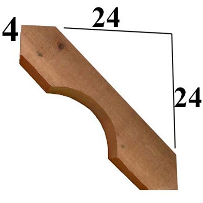 Cedar Wood Brace, Style - BR10