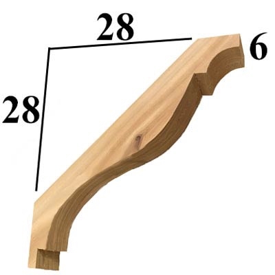 Cedar Wood Brace, Style - BR25