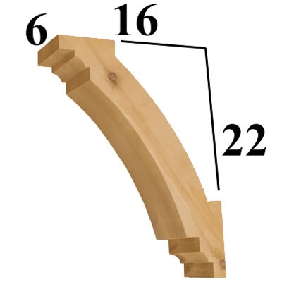 Cedar Wood Brace, Style - BR30