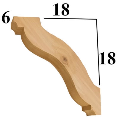 Cedar Wood Brace, Style - BR32