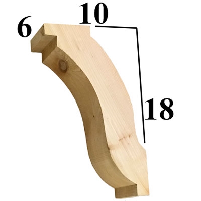 Cedar Wood Brace, Style - BR33