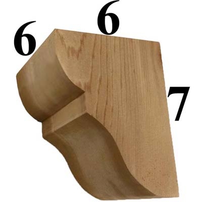 Cedar Wood Corbel, Style - CC10