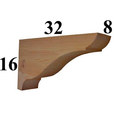 Cedar Wood Corbel, Style - CC21