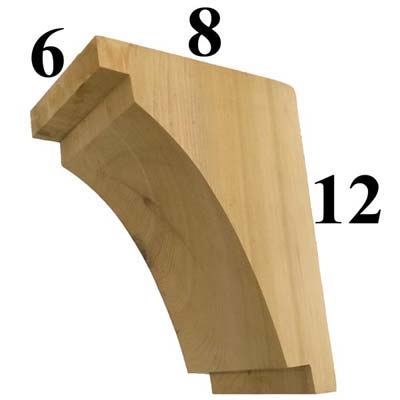 Cedar Wood Corbel, Style - CC27