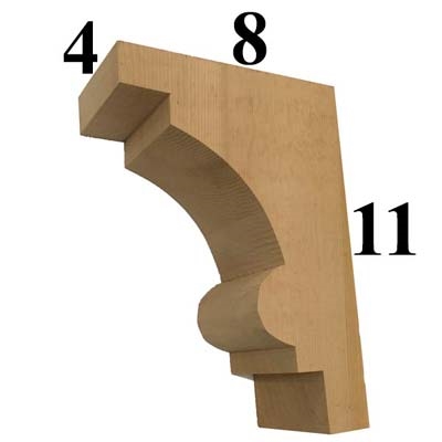 Cedar Wood Corbel, Style - CC36