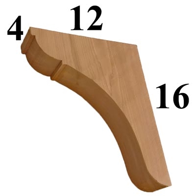 Cedar Wood Corbel, Style - CC46