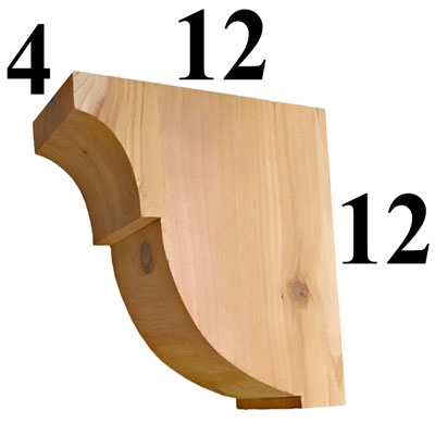 Cedar Wood Corbel, Style - CC58