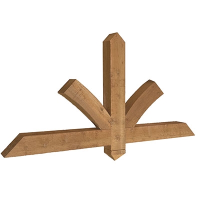 Decorative Cedar Gable 78" Straight Beam, Style - GAB4