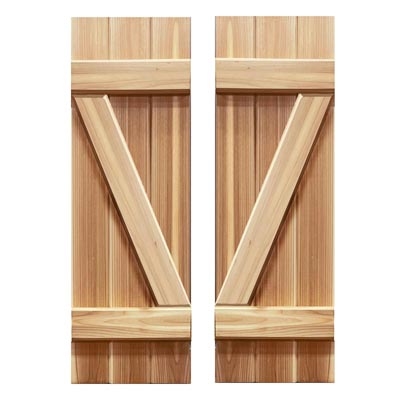 Z-Batten Cedar Shutters