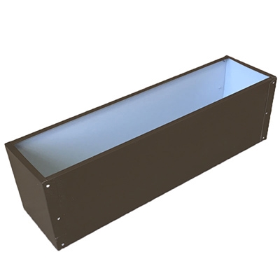 27.5"L x 8"H x 7.25"W Brown Aluminum Window Box Liner