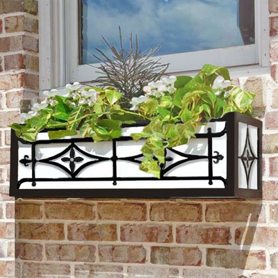 78" Oxford Welded Cast Iron Window Box With Heavy Duty Steel Frame