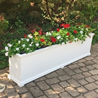 24" x 15" x 60" Charleston Extra Large PVC Outdoor Planter