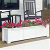 30" Daisy Self Watering PVC Rectangular Planter Box With Corner Legs And Horizontal Trim