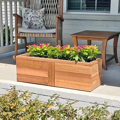 72" x 12" x 12" Farmhouse Self Watering Cedar Planter (PVC Composite)