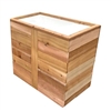 24" x 24" x 15" Farmhouse Self Watering Cedar Planter (PVC Composite)