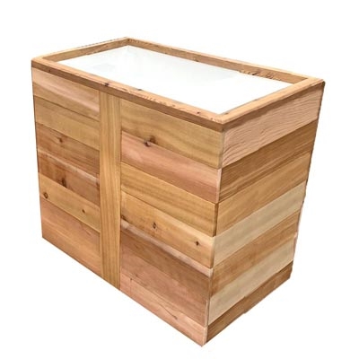 48" x 24" x 15" Farmhouse Self Watering Cedar Planter (PVC Composite)