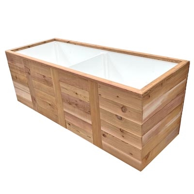 48" x 22" x 22" Farmhouse Self Watering Cedar Planter (PVC Composite)