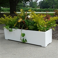 24" Modern Long Rectangle Shaped PVC Planter