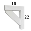 Decorative PVC Bracket, PVC Millworks, Azek, Versatex - Style P01