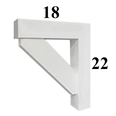 Decorative PVC Bracket, PVC Millworks, Azek, Versatex - Style P01