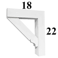 Decorative PVC Bracket, PVC Millworks, Azek, Versatex - Style P03