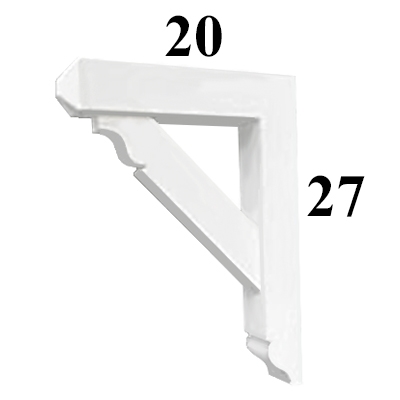 Decorative PVC Bracket, PVC Millworks, Azek, Versatex - Style P06