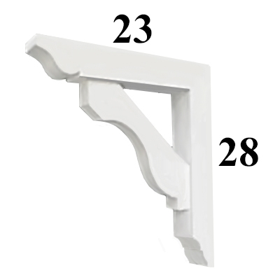 Decorative PVC Bracket, PVC Millworks, Azek, Versatex - Style P08