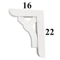 Decorative PVC Bracket, PVC Millworks, Azek, Versatex - Style P12