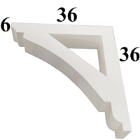 Decorative PVC Bracket, PVC Millworks, Azek, Versatex - Style P13