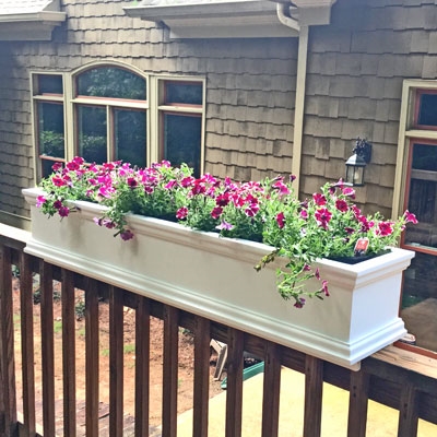 66" Charleston Railing Planter For Porch And Deck Rails