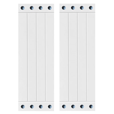 4 board and batten compostie shutter pair white