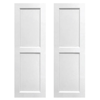 White Flat Panel Composite PVC Exterior Shutters | Forever Shutters