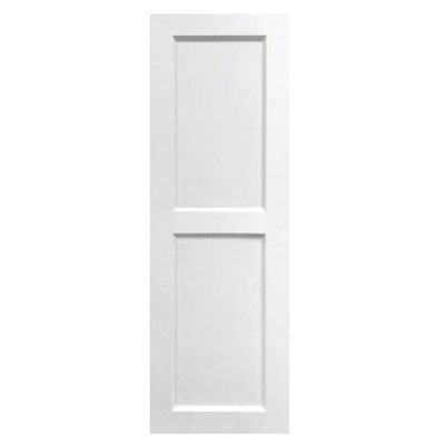 White Unpainted Sample Flat Panel Composite PVC Exterior Shutter