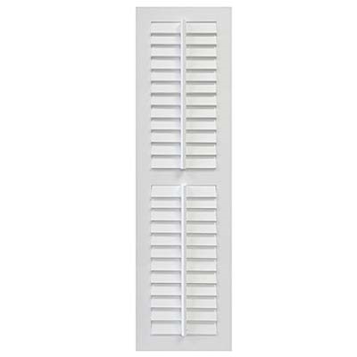 White Unpainted Sample Louver Composite PVC Exterior Shutter with Fixed Tilt Rod