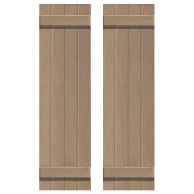 Board and Batten Rice Hull Infused PVC Exterior Shutters