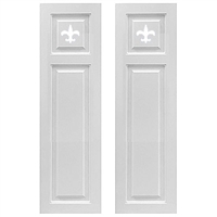 transom top raised panel composite pvc exterior shutter pair white unpainted