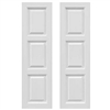 Pair of White Unpainted 33/33/33 Raised Panel Composite PVC Exterior Shutters